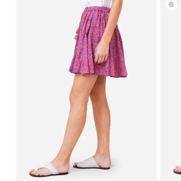 Xirena pink floral mini skirt cotton, XS - Picture 5 of 9